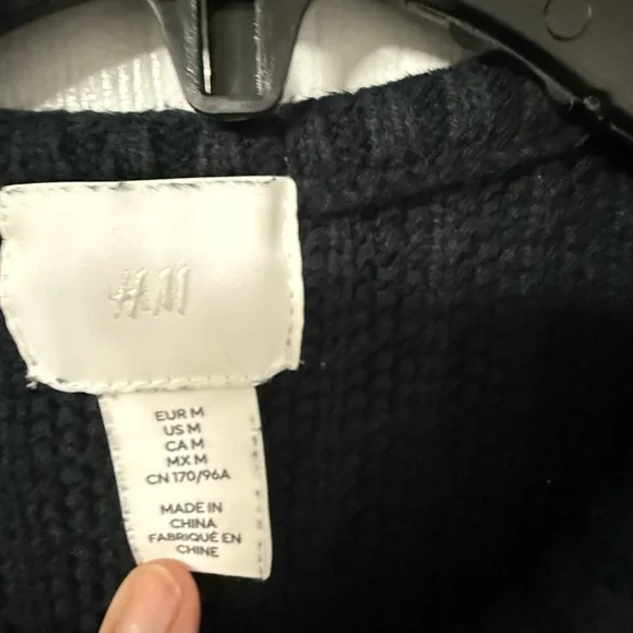 H&M Black Knit Cardigan with Gold Accents - Picture 5 of 8